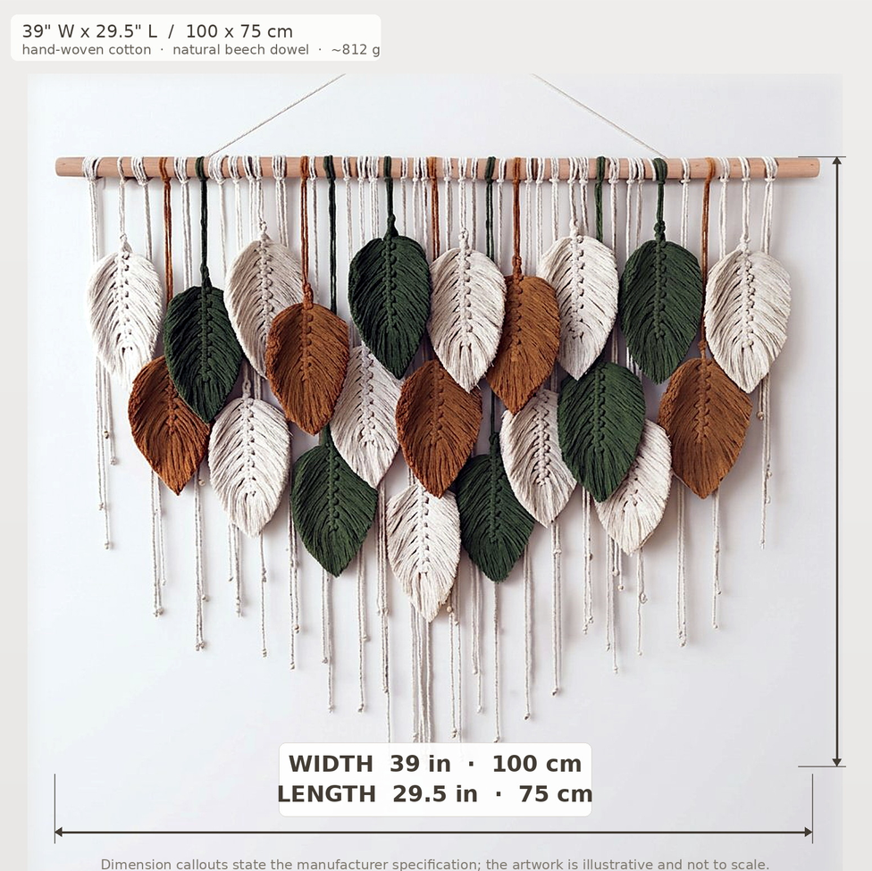 Large Boho Macrame Wall Hanging, Woven Tapestry Wall Art