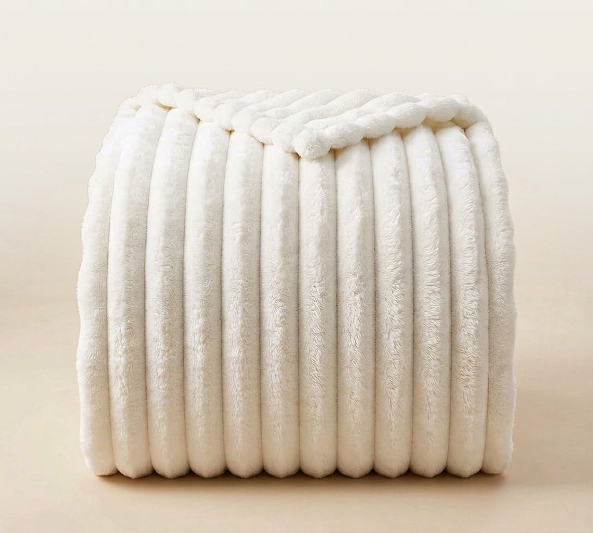 Soft Off-White Throw Blanket, 50 x 60 Inches