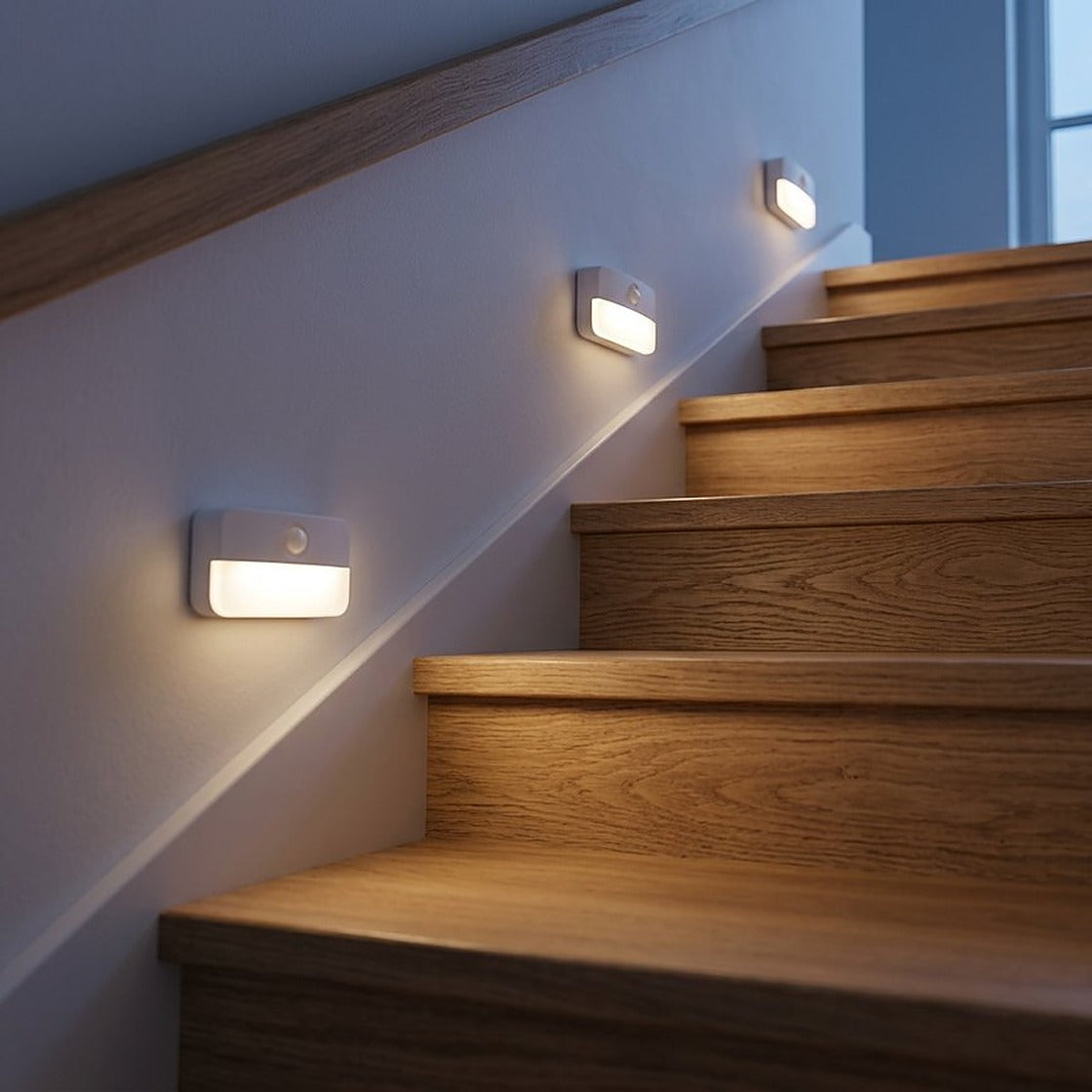 Indoor Motion Sensor Stair Lights, 8-Pack, Battery Operated