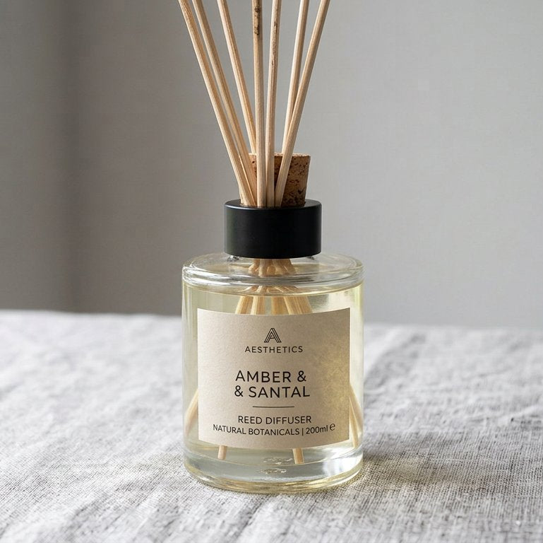 Clean Linen Reed Diffuser Set with Sticks, 6.7 fl oz