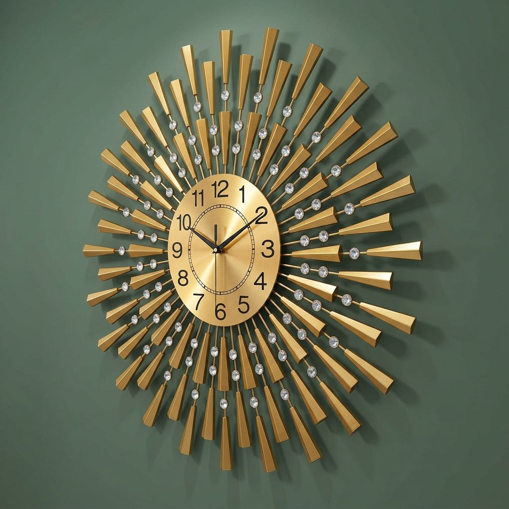 Large Modern Silent Wall Clock for Living Room