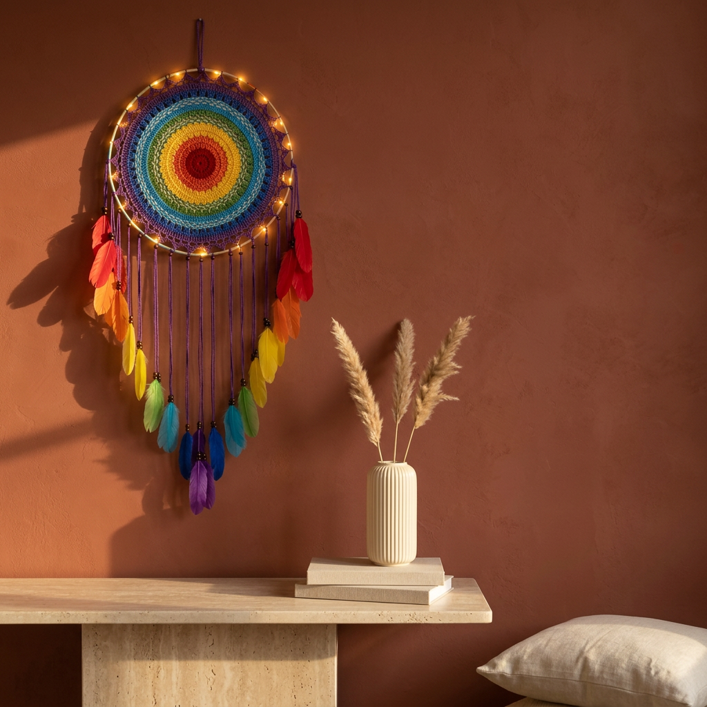 Large Boho Dream Catcher Wall Decor for Bedroom