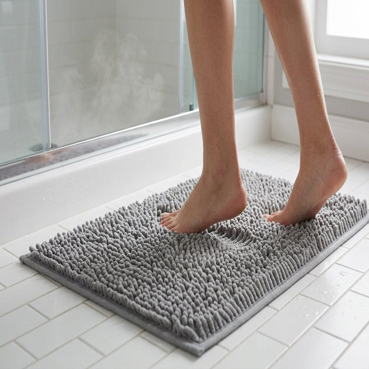 Extra-Soft Chenille Bathroom Rug, 30 x 20 Inches