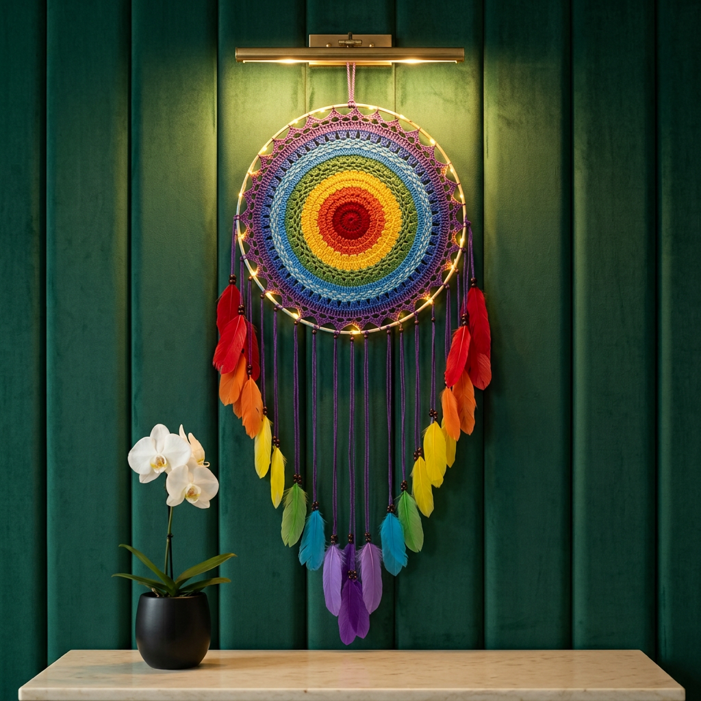 Large Boho Dream Catcher Wall Decor for Bedroom