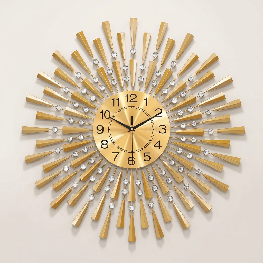 Large Modern Silent Wall Clock for Living Room