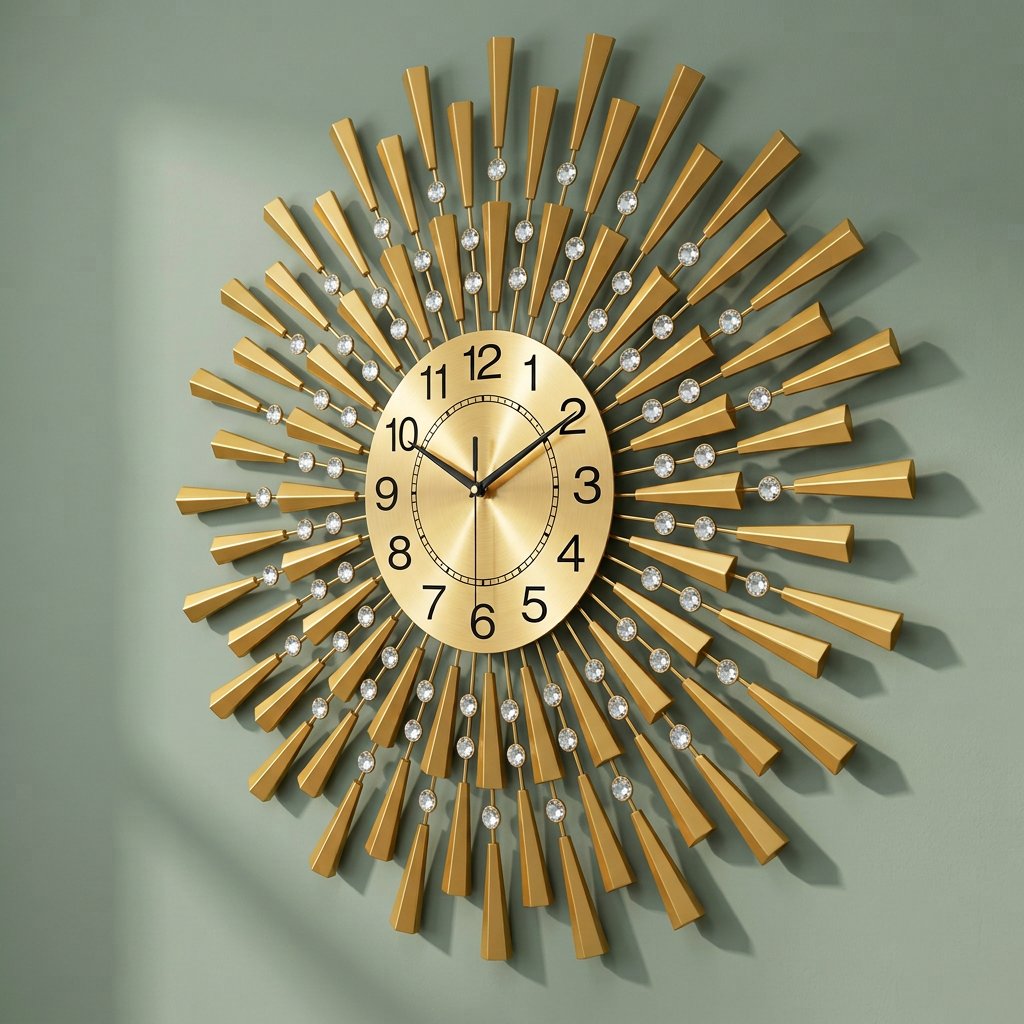 Large Modern Silent Wall Clock for Living Room