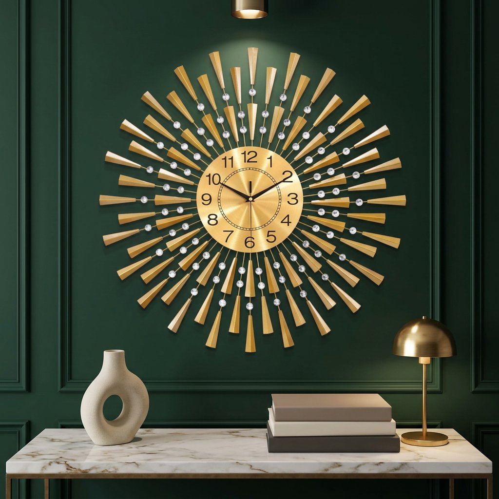 Large Modern Silent Wall Clock for Living Room